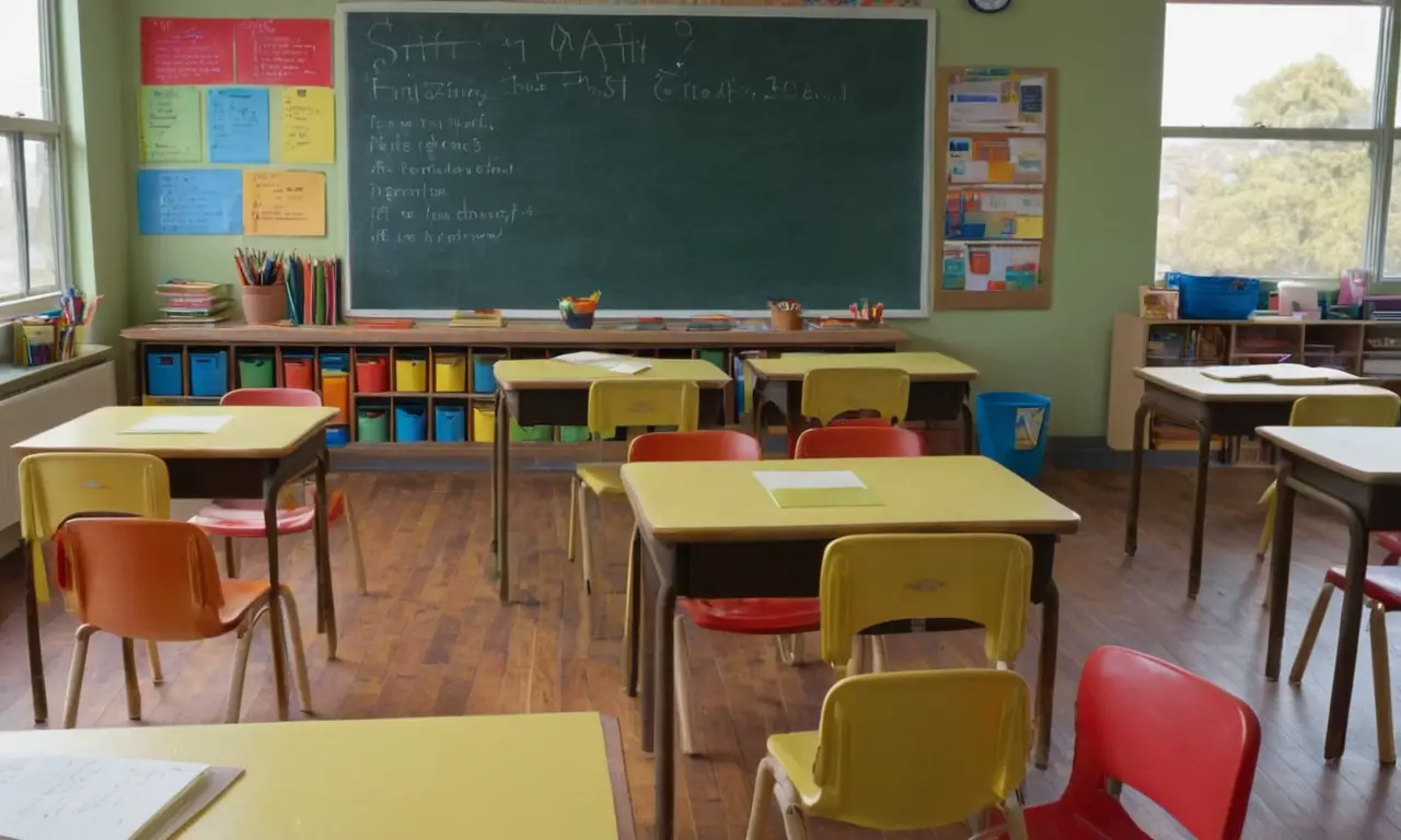 Salle de classe lumineuse et organisée