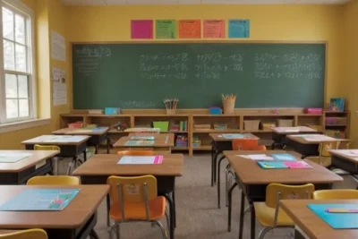 Une salle de classe lumineuse et accueillante