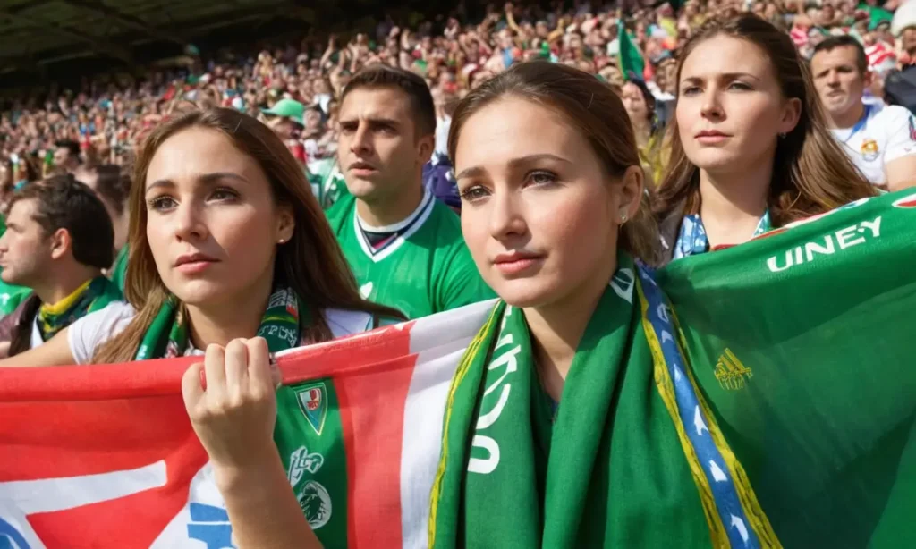 Un stade vibrant de passion et démotion