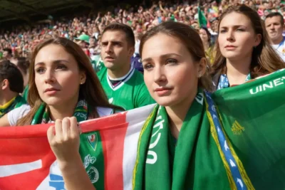 Un stade vibrant de passion et démotion