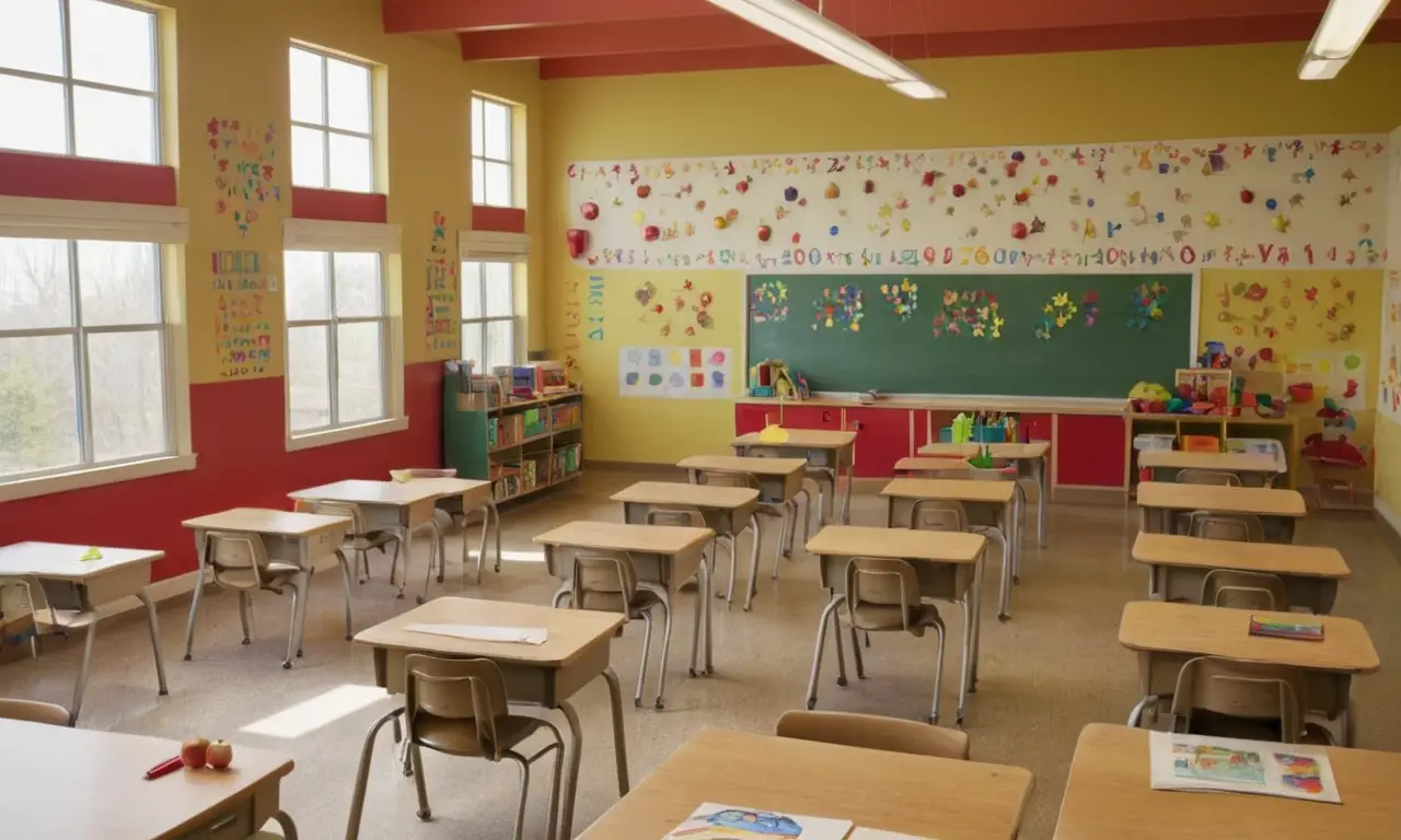 Salle de classe colorée et dynamique