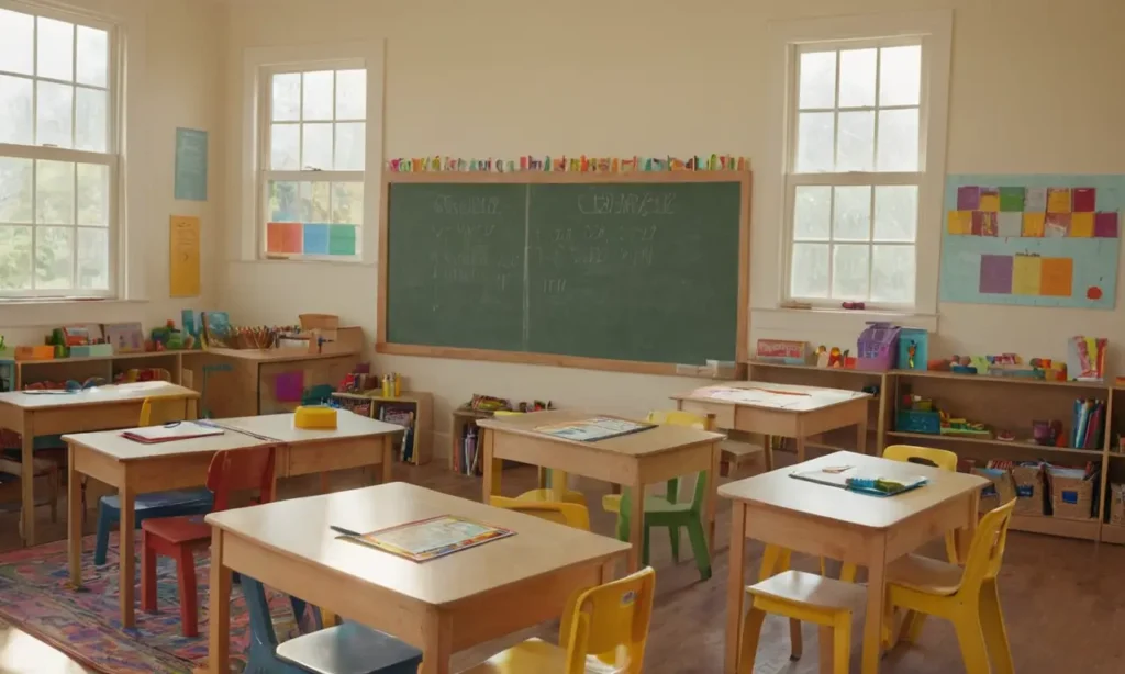 Une salle de classe ensoleillée et accueillante