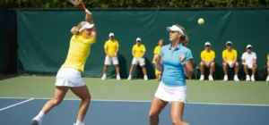 Court de tennis vibrant