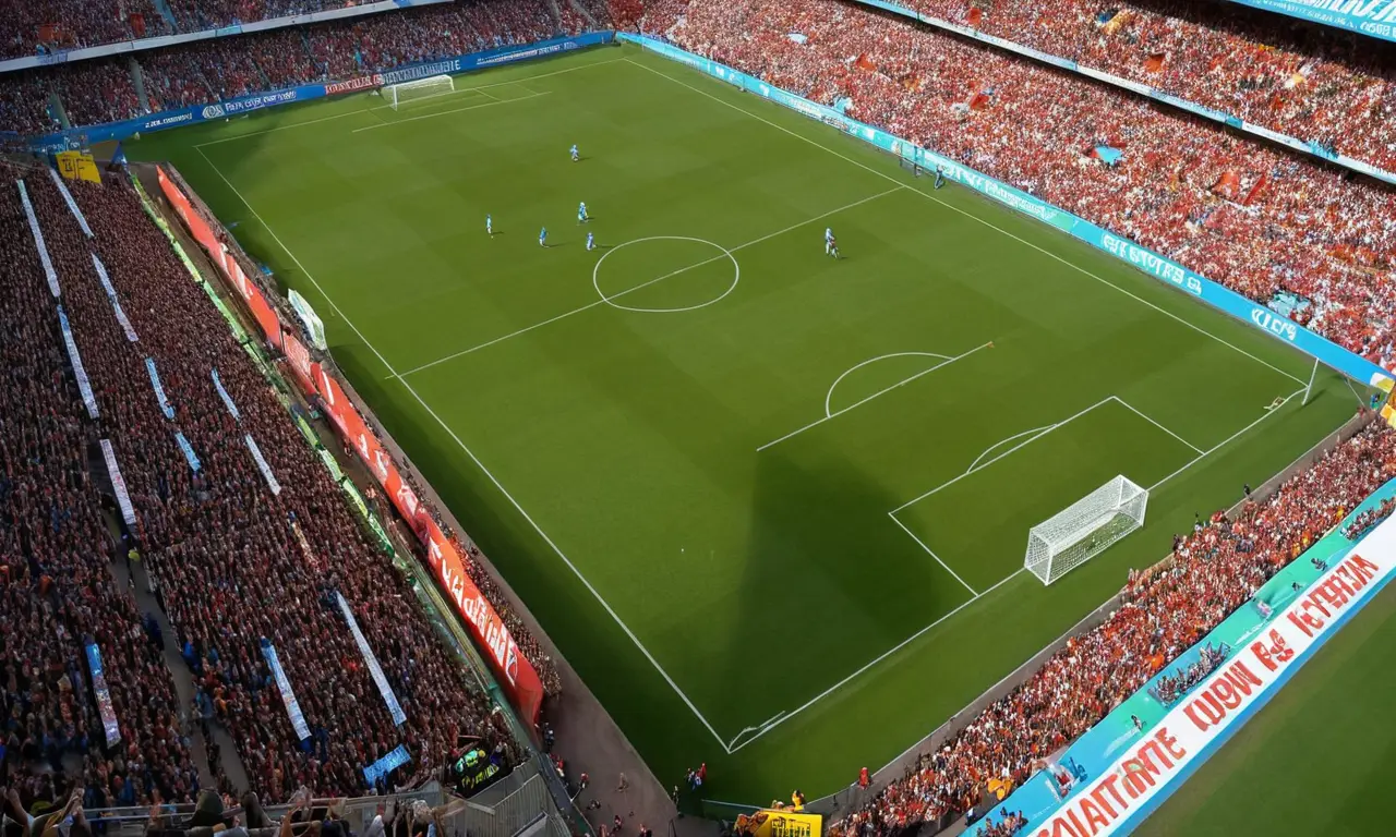 Stade de football vibrant et plein dénergie