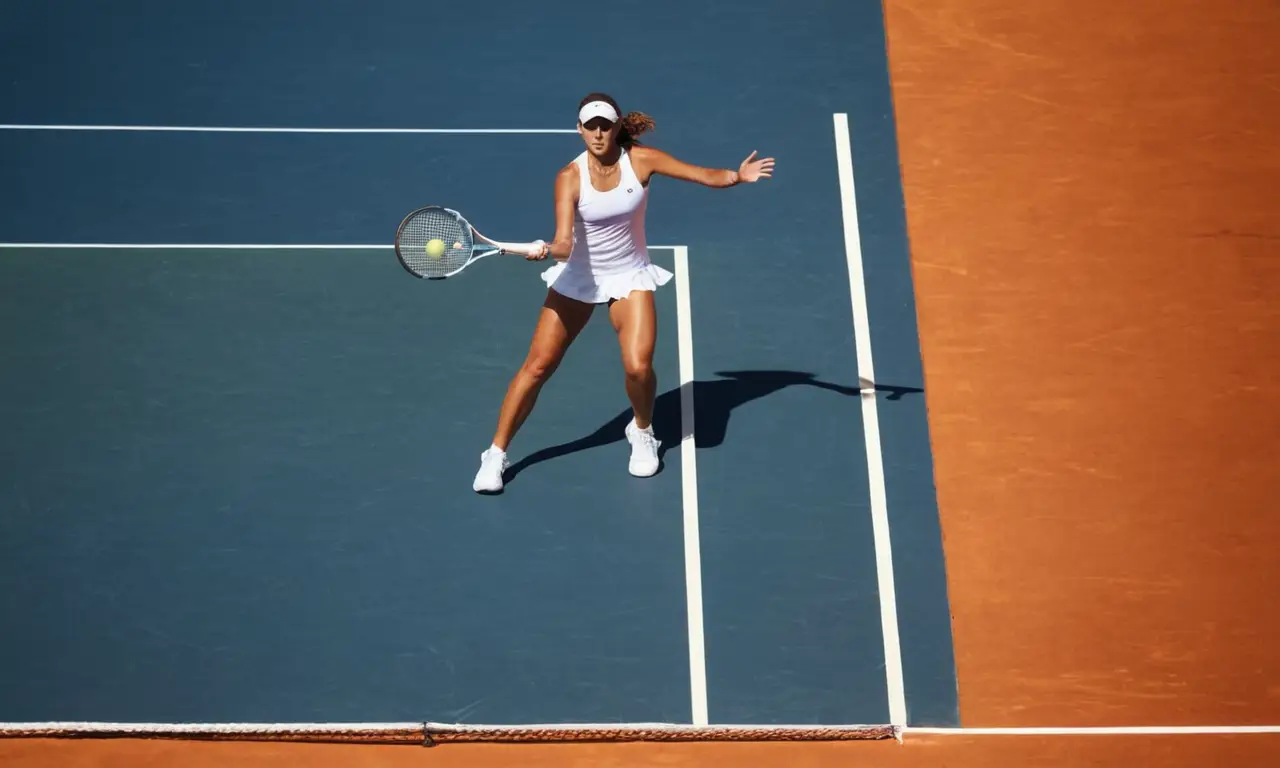 Court de tennis sous un ciel bleu