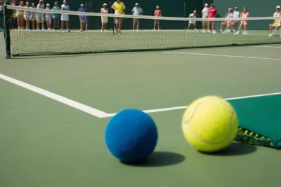 Court de tennis vibrant