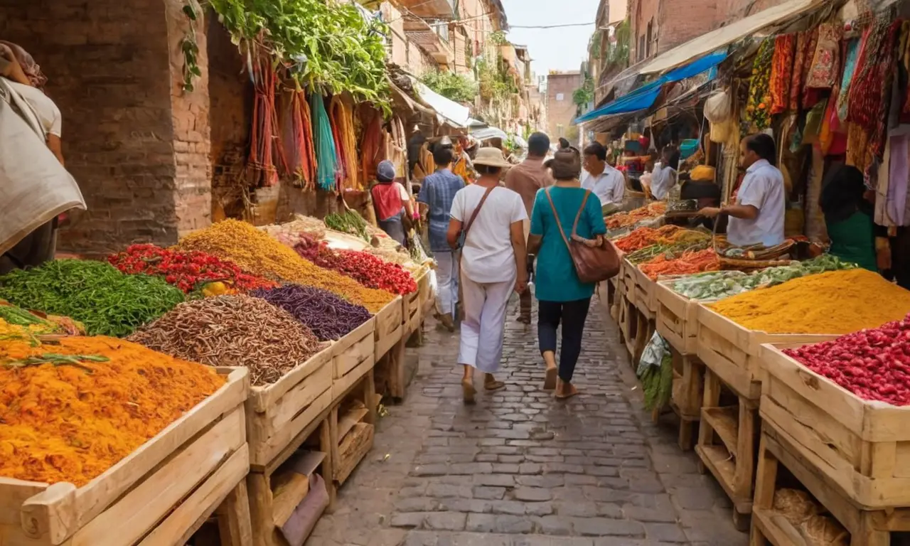 Un marché vivant, coloré et animé