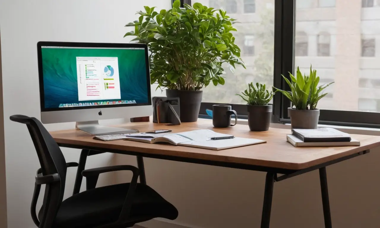 Un bureau moderne, lumineux et organisé