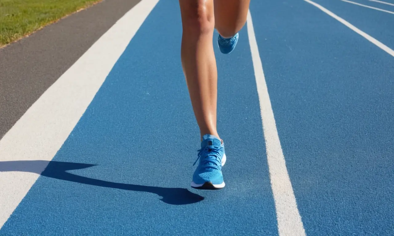 Athlètes dynamiques sur une piste vibrante
