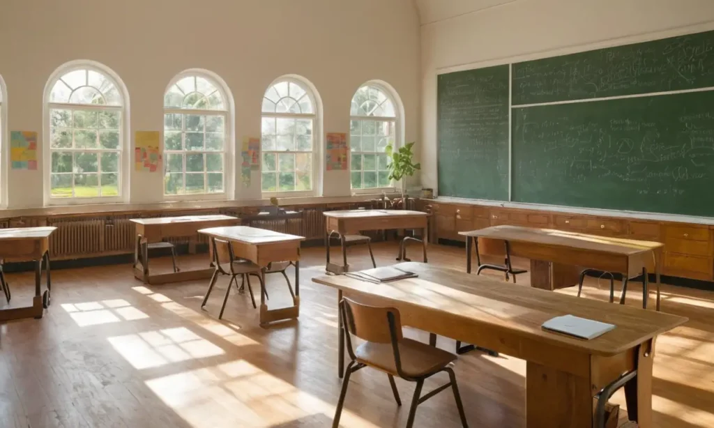 Salle de classe lumineuse et engagée