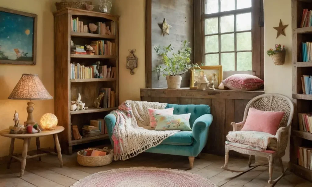 Un coin de lecture chaleureux et enchanteur