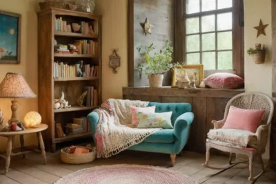 Un coin de lecture chaleureux et enchanteur