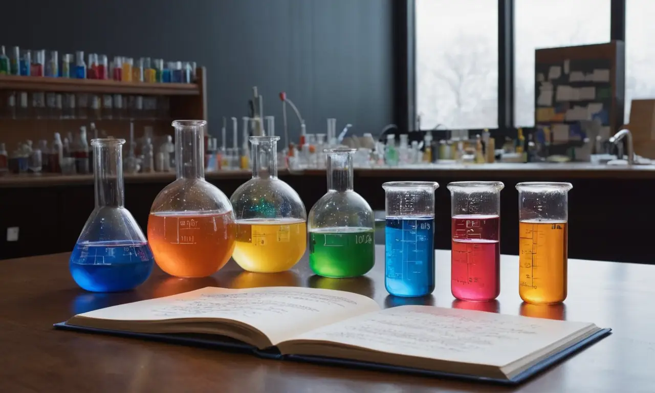 Un laboratoire organisé avec équipements colorés