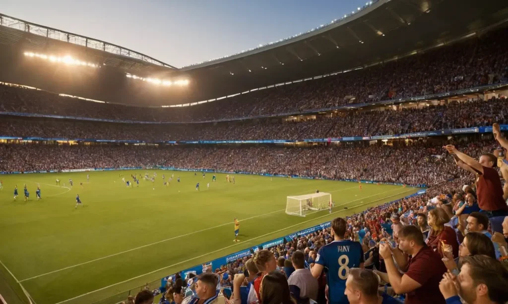Stade animé avec fans