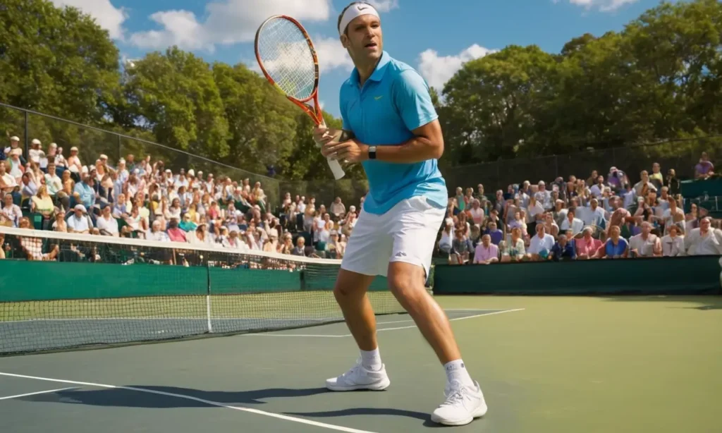 Un match de tennis sous un ciel ensoleillé