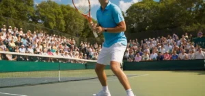 Un match de tennis sous un ciel ensoleillé