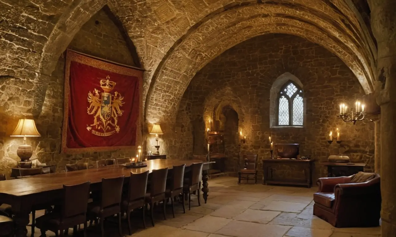 Chambre médiévale riche en détails et ambiance