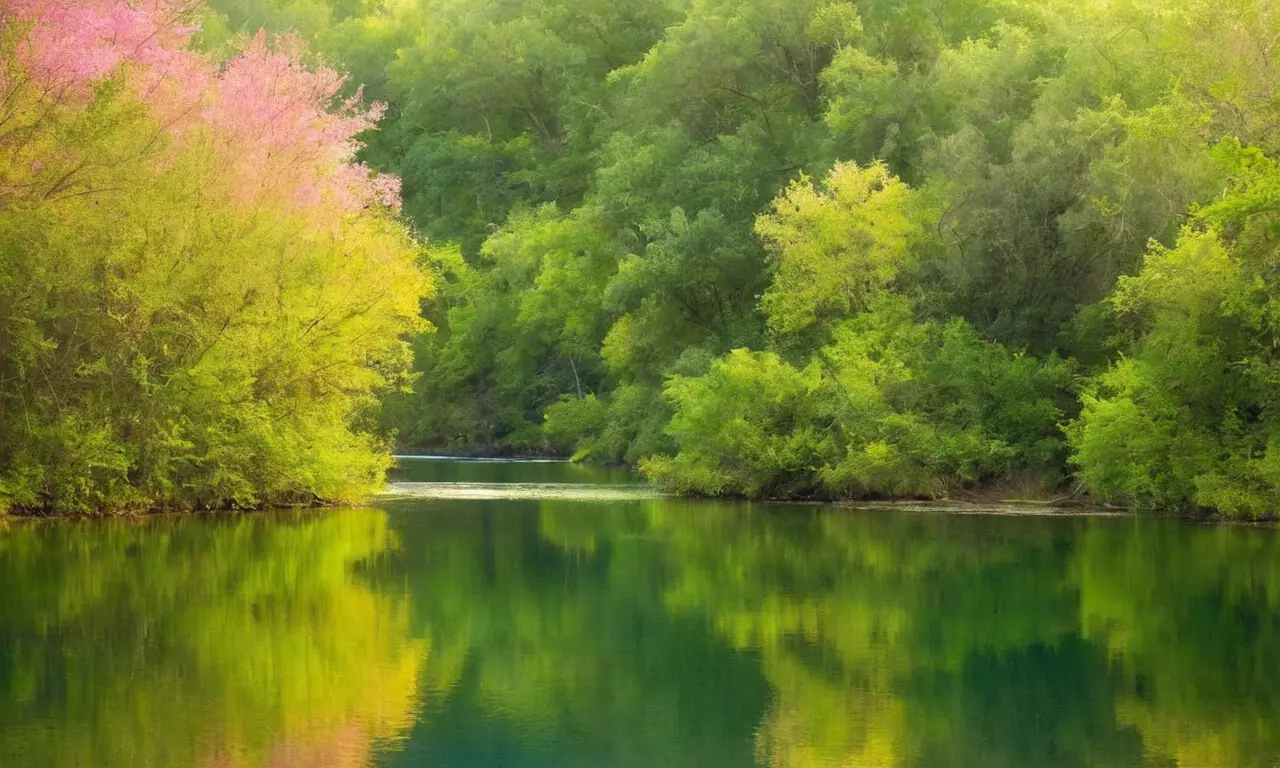Lumière douce et trame paisible de nature