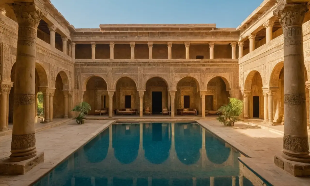 Palais dAlexandrie, Cleopatra et César majestueux