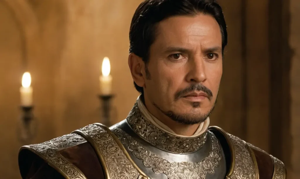 Portrait historique de Hernán Cortés en armure