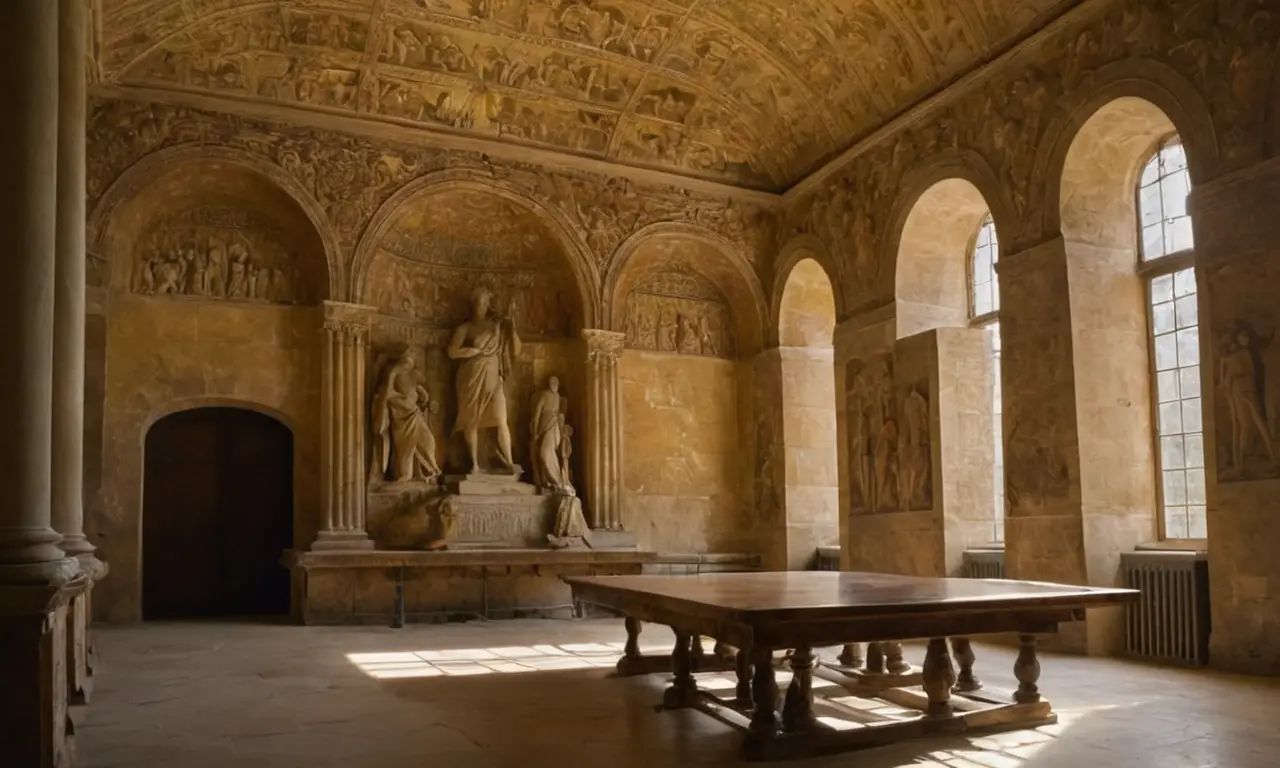 Salle riche en histoire et art impressionnant