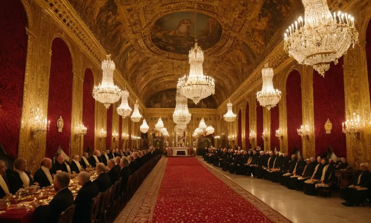 Une salle majestueuse pleine de pouvoir