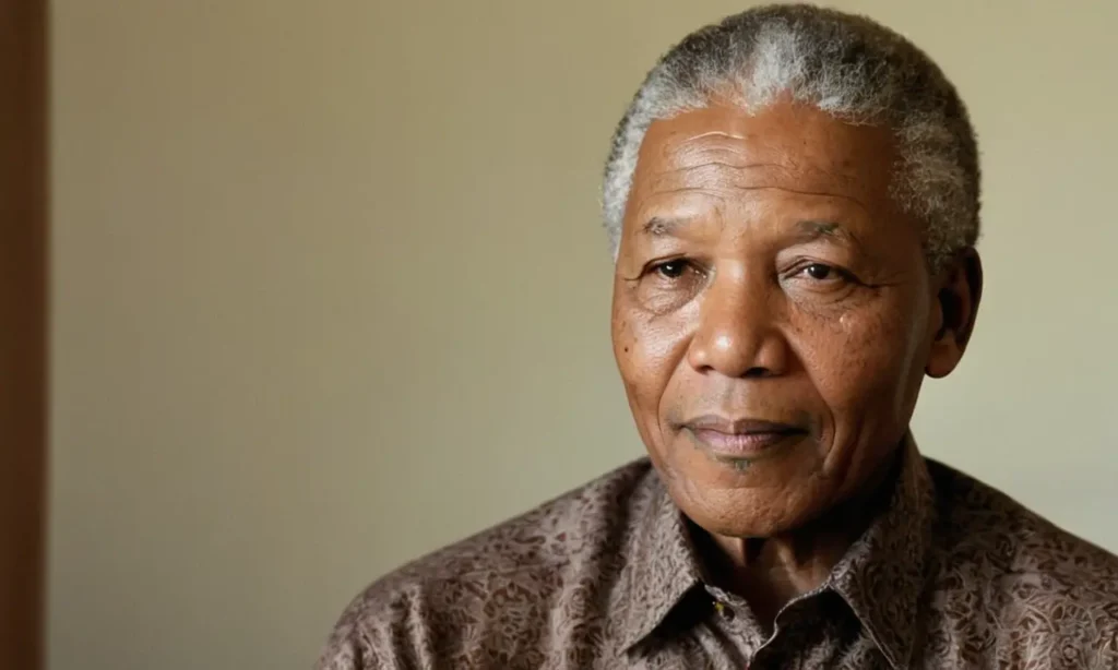 Portrait puissante de Mandela