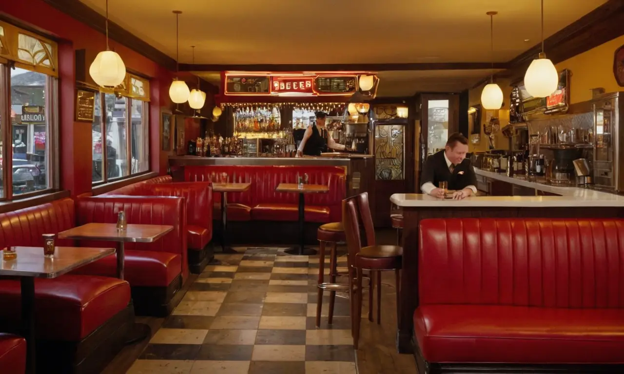 Deux ambiances contrastées : pub britannique et diner américain