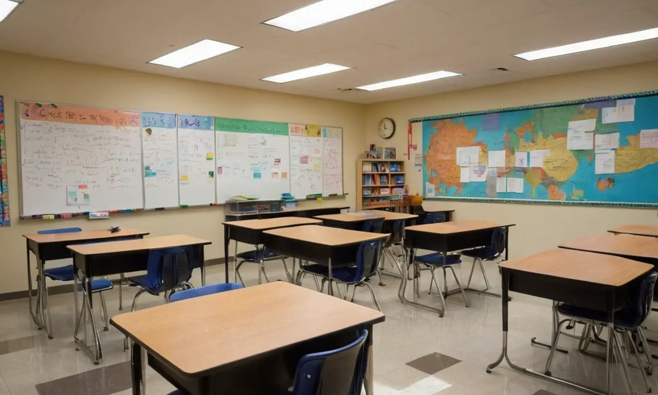Salle de classe lumineuse et concentrée