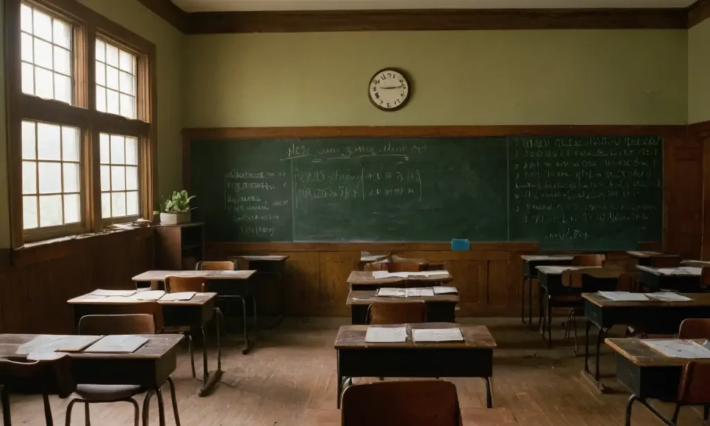 Salle de classe nostalgique