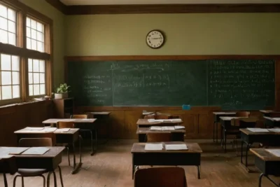 Salle de classe nostalgique