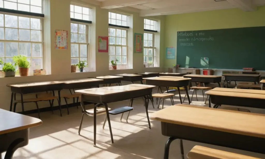 Salle de classe lumineuse et engagée