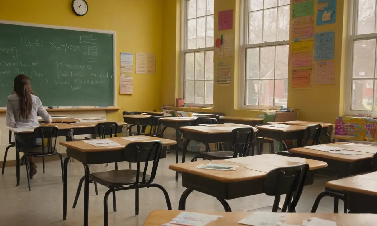 Salle de classe lumineuse et animée