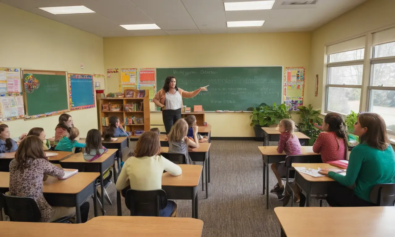 Salle de classe chaleureuse et immersive