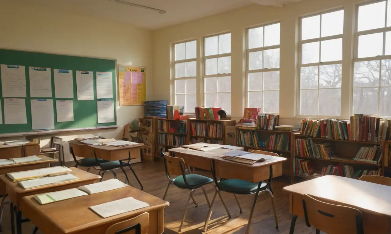 Une salle de classe dynamique et lumineuse