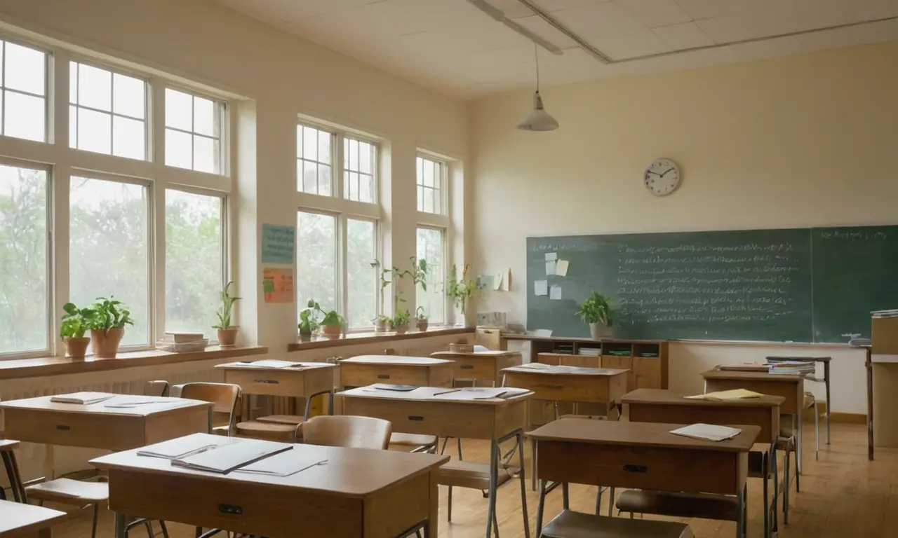 Salle de classe lumineuse et accueillante