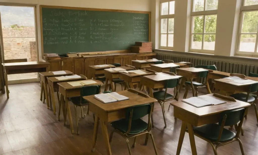 Salle de classe lumineuse et studieuse