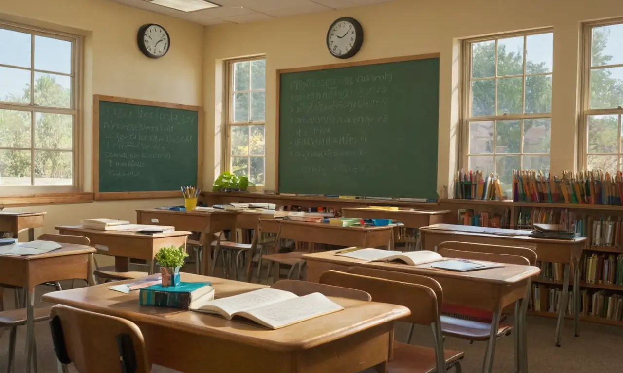 Salle de classe lumineuse et apaisante