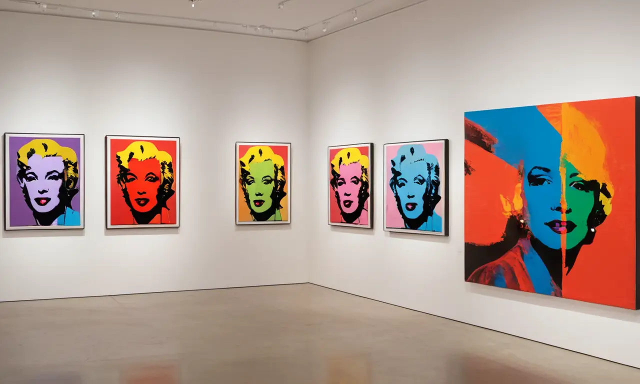 Portraits colorés de Warhol sur toile