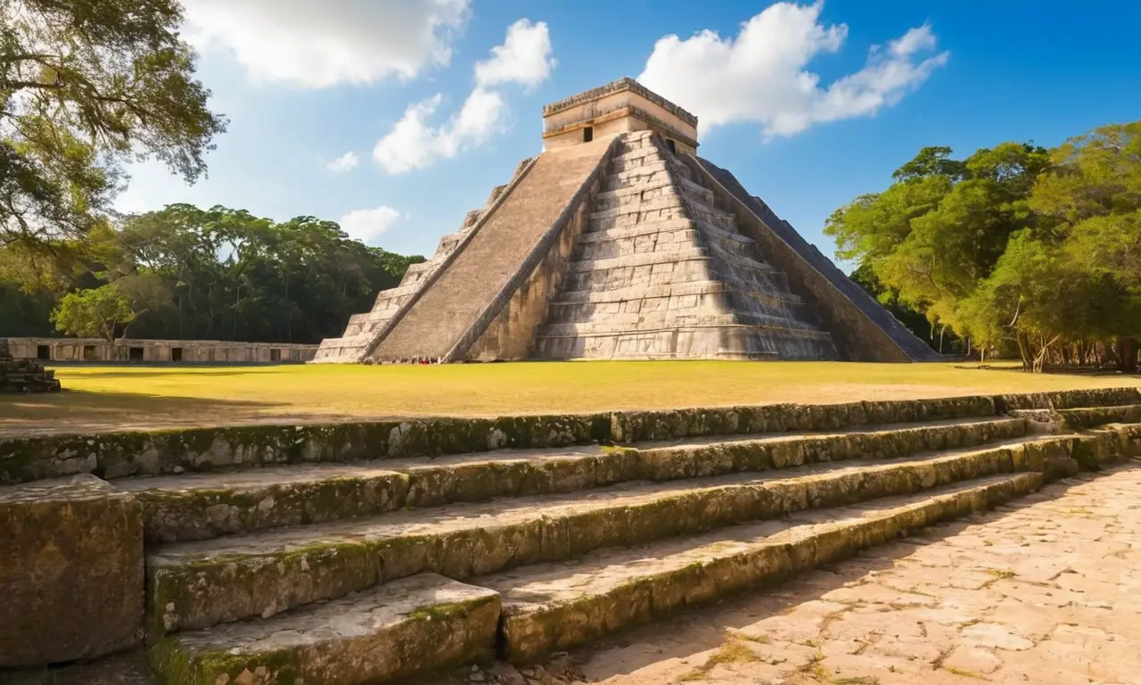 Pyramide de Chichen Itza, symbole maya majestueux