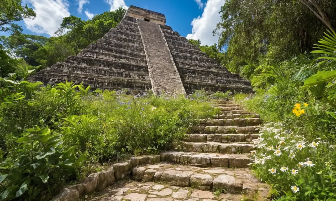 Ruines mayas dans la jungle