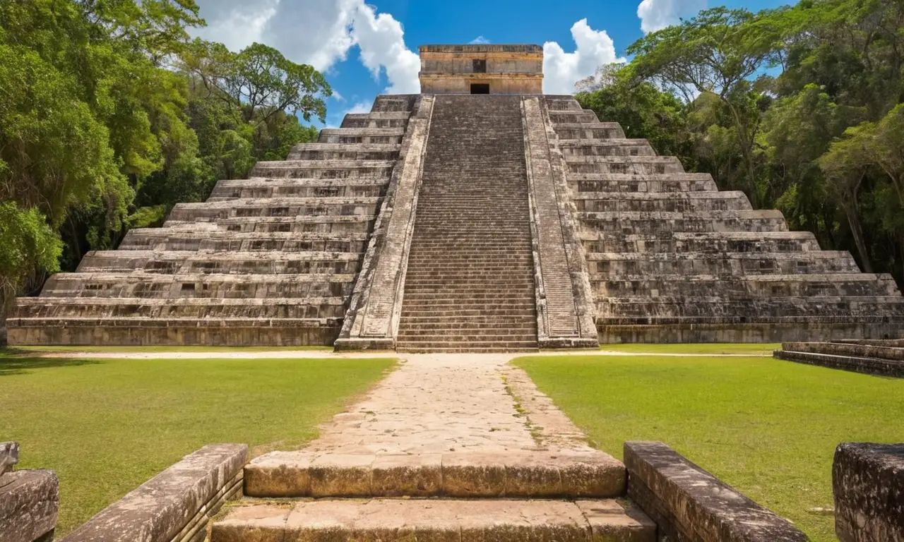 Pyramide de Chichen Itza éblouissante et ancienne