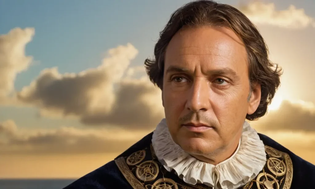 Portrait de Christophe Colomb en exploration maritime