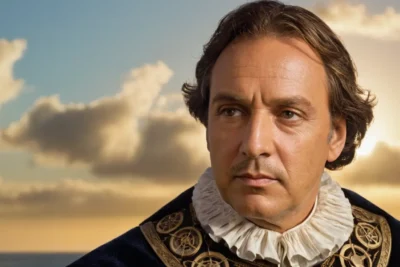 Portrait de Christophe Colomb en exploration maritime