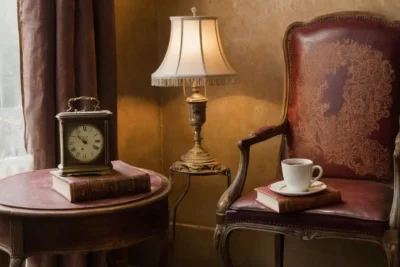Un coin lecture chaleureux et accueillant