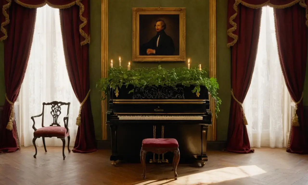 Une pièce chaleureuse avec piano ancien