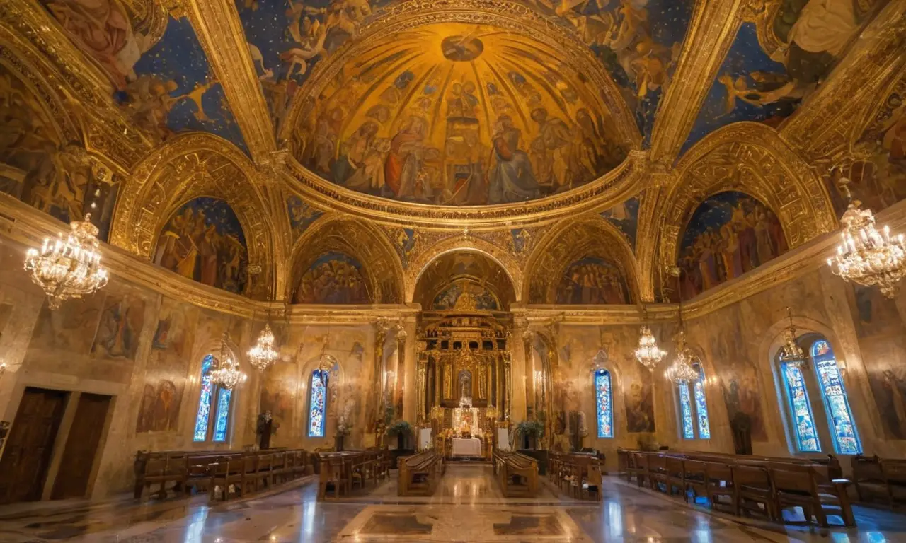 Intérieur baroque riche en détails et lumière
