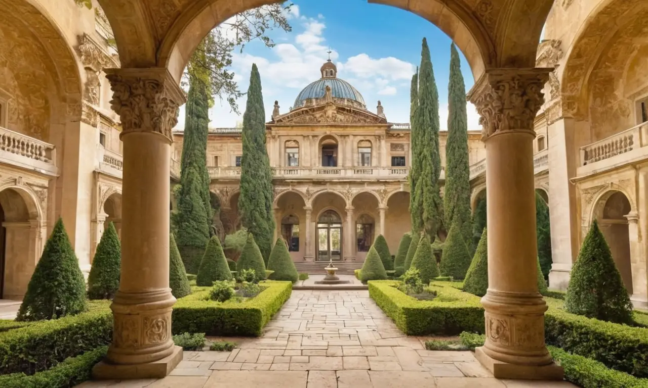 Facade baroque riche en détails et lumière