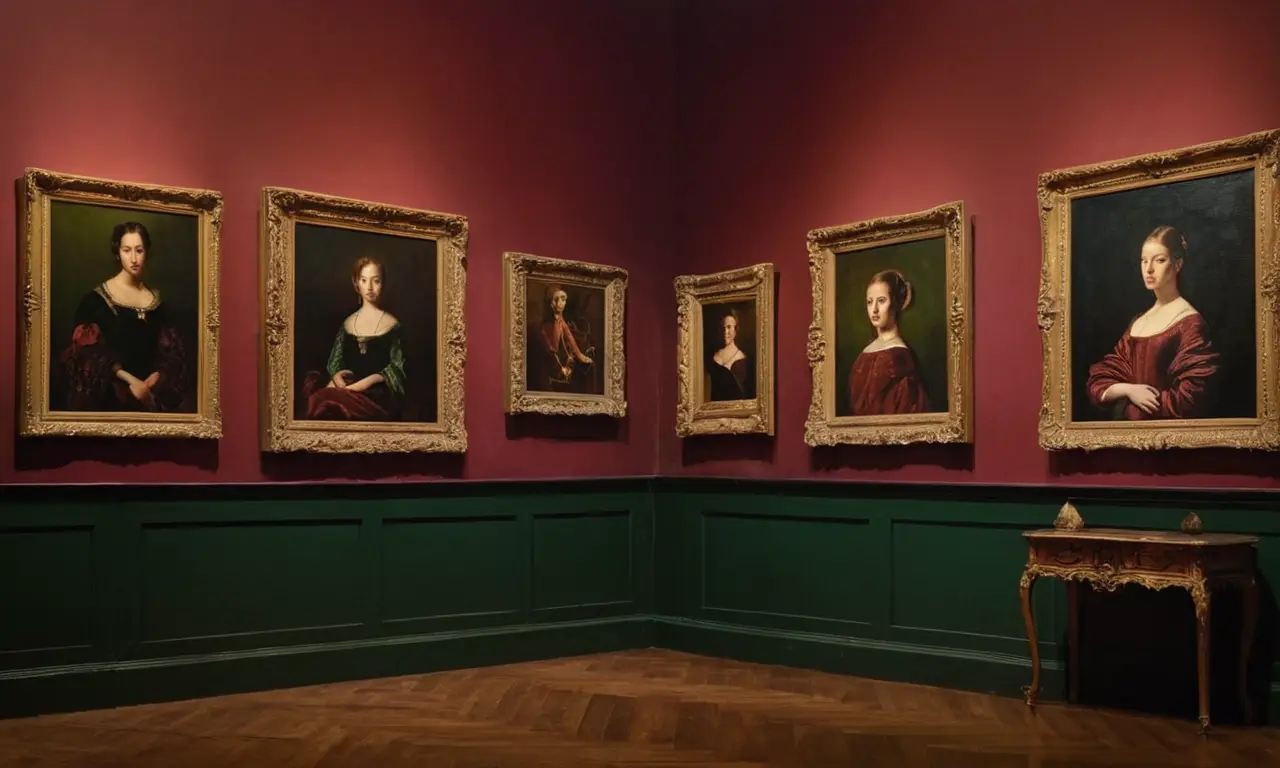 Une galerie sombre mettant en valeur Courbet