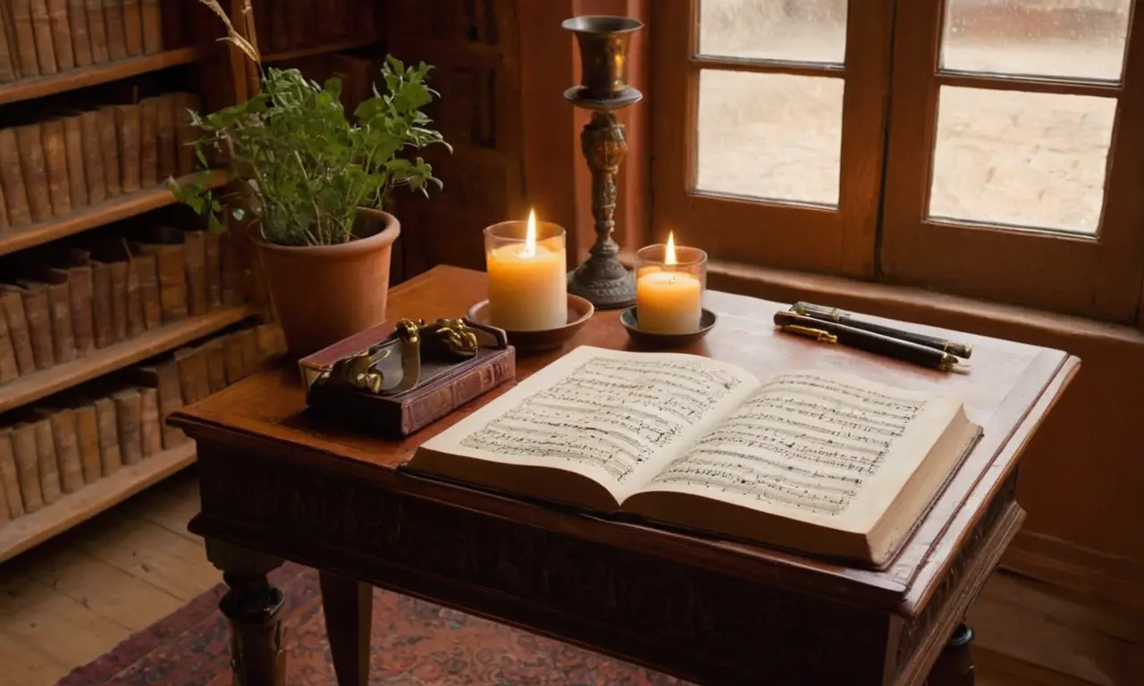 Bureau en bois, ambiance cosy et créative